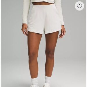 Ribbed Softstreme High-Rise Short 2" size 6 color bone